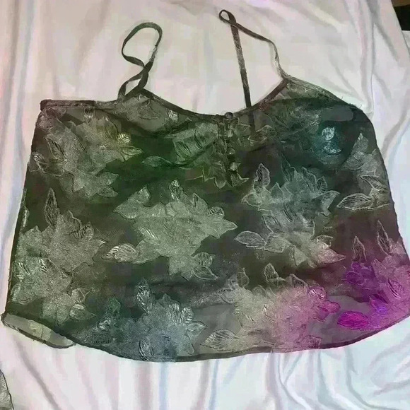 Vintage  Roebuck & Co Inner Most Cami Top & Shorts Sleep Set Size S - Picture 3 of 6